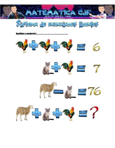 Sistema de ecuaciones lineales