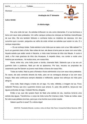 Interpretação de texto Avaliação