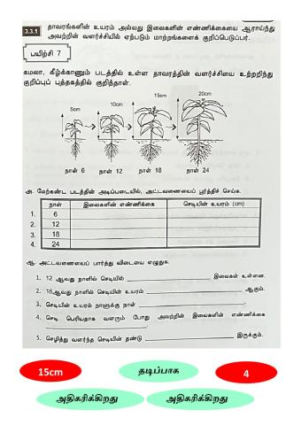 Growth of plants