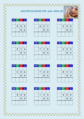 Multiplicaciones 1 cifra (0)