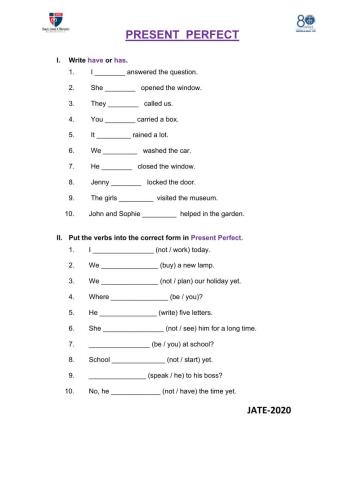 Present Perfect Tense