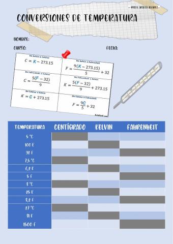 Conversión de temperatura