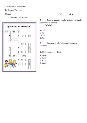 Atividades de Matemática th