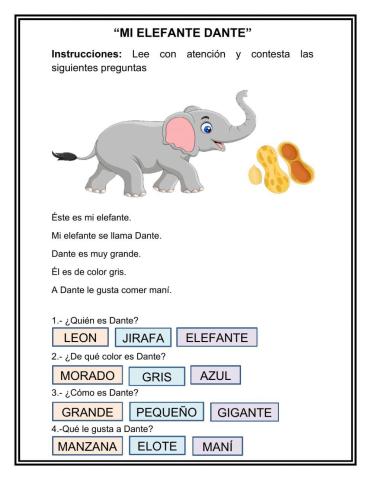 Mi elefante Dante