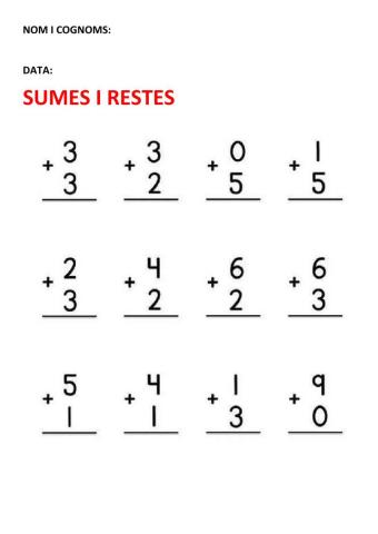 Sumes i restes