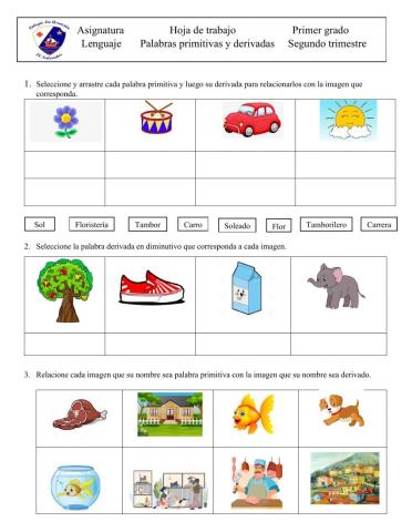 Palabras primitivas y derivadas