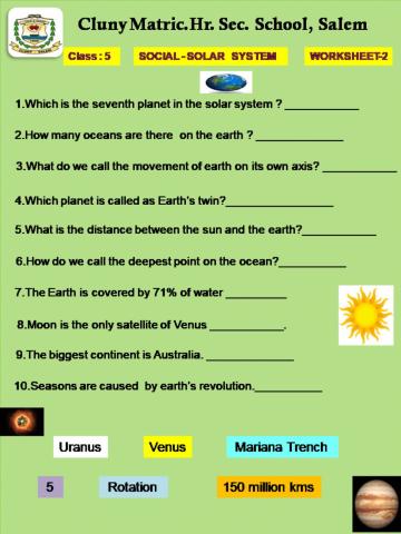 Class 5 Social Science Worksheet-2