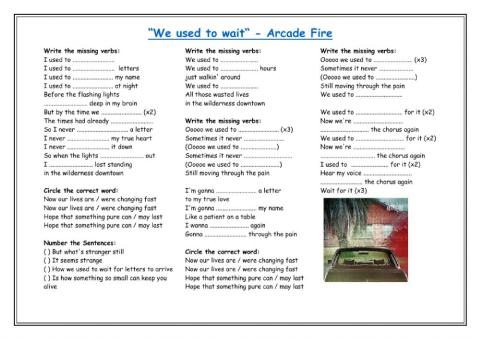 Song worksheet