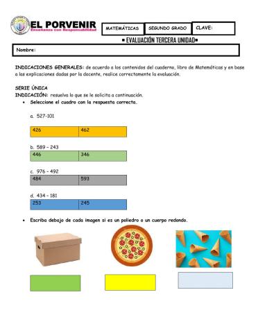 Examen matemáticas