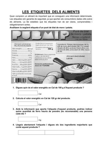 Les etiquetes dels aliments