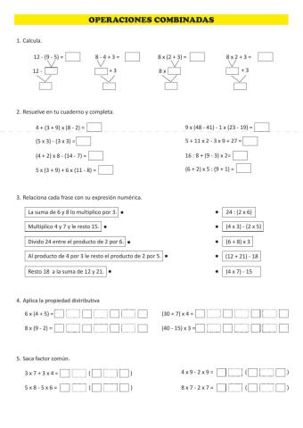 Operaciones combinadas