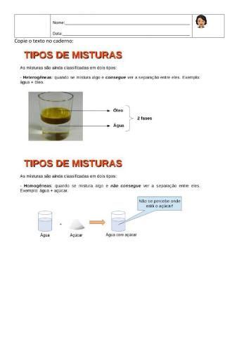 Tipos de Misturas