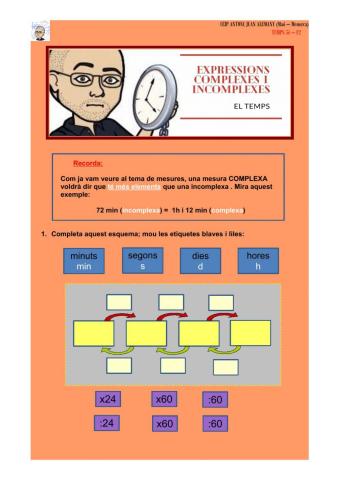 El temps: expressions complexes i incomplexes