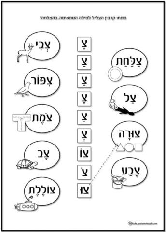 אותיות וניקוד - צ