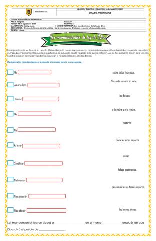 Los mandamientos de la ley de Dios