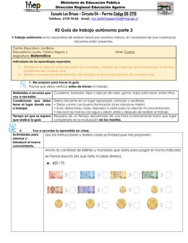 Matemáticas 4° grado