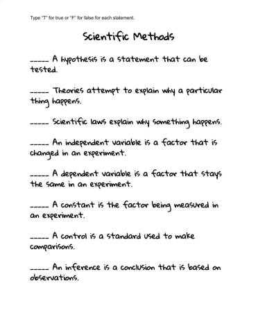 Scientific Method Follow-Up