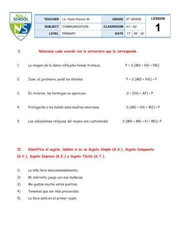 Comunicación - 6º PRIMARIA