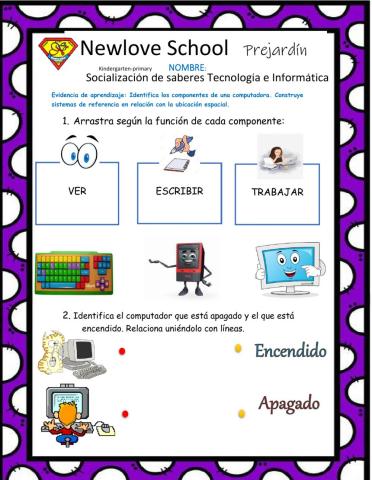 socializacion de saberes de TECNOLOGIA PARA PREJARDIN