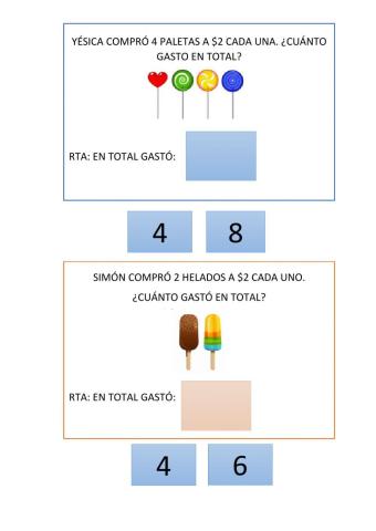 Problemas tabla del 2