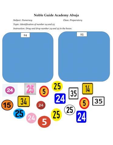 Identification of number 24 and 25