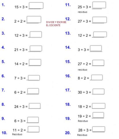 Divisiones sencillas