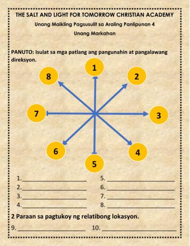 Filipino 3 quiz 1