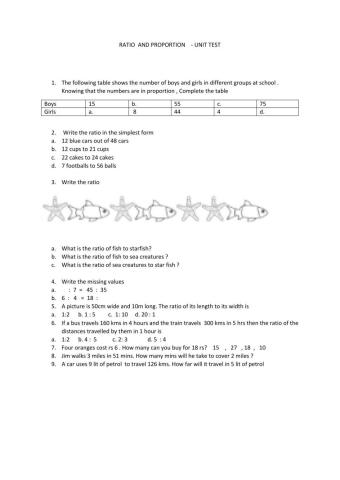 Ratio and Proportion