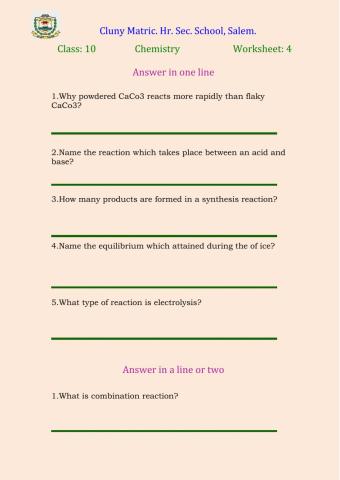 Class 10 Chemistry 4