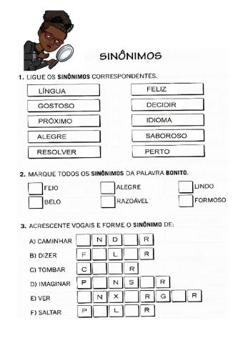 Sinônimo e antônimo