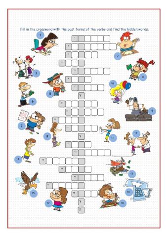 Irregular Verbs Crossword Puzzle