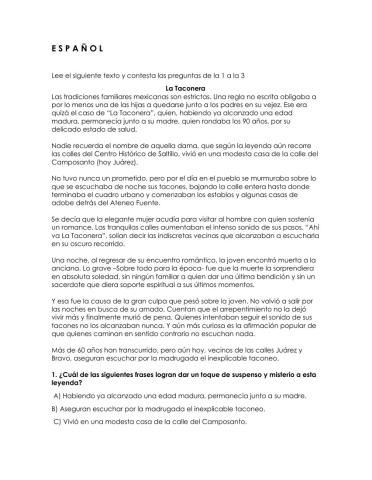 Examen diagnóstico español 6