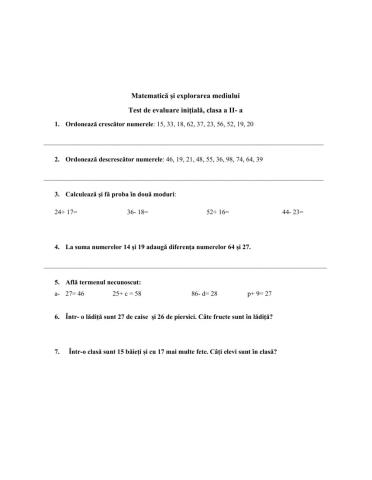 Evaluare initiala