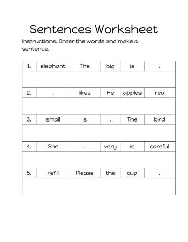 Week 2 Sentences