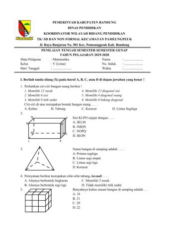 Latihan matematika kelas v