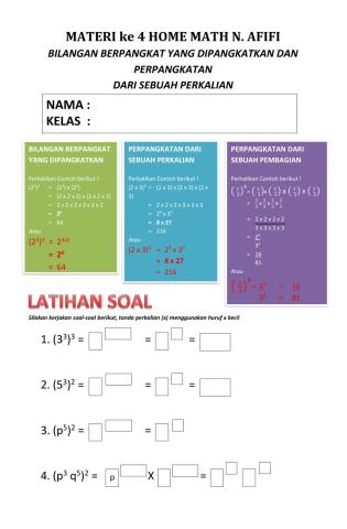 Materi 4 : home math n. afifi