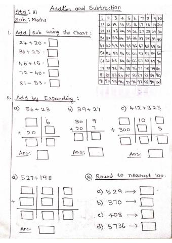 Addition and Subtraction