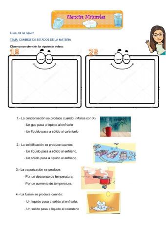 Cambios de estados de la materia