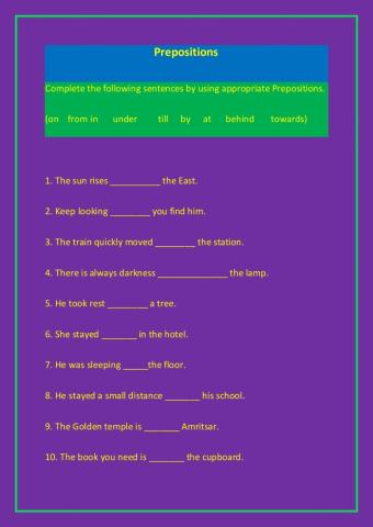 Prepositions