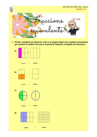 Les fraccions equivalents