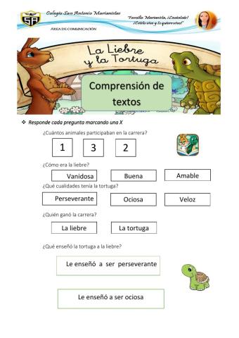 La liebre y la tortuga Sam