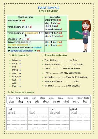 Regular verbs