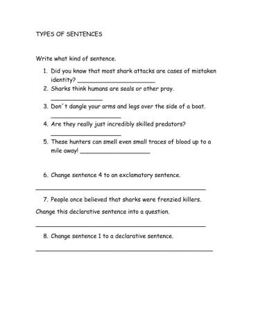 Types of sentences