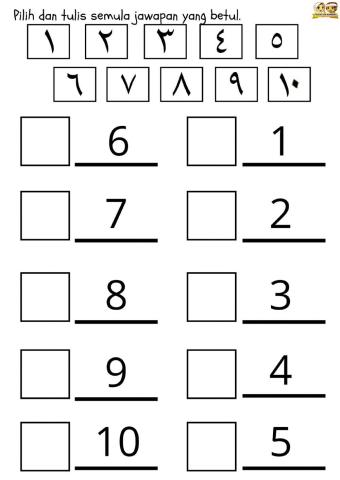 Arabic : Nombor (1-10)