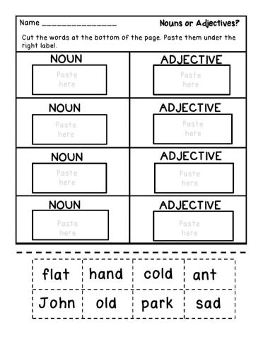 Adjectives Worksheet