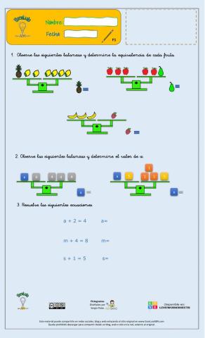 Ecuaciones con balanza