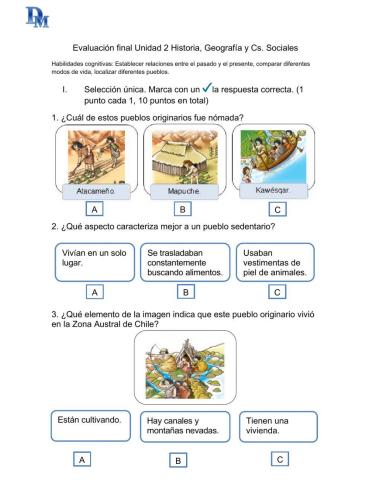 Evaluación pueblos originarios de Chile