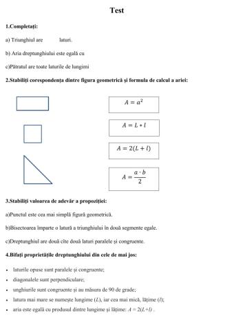 Test geometrie