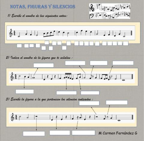 Notas, figuras y silencios