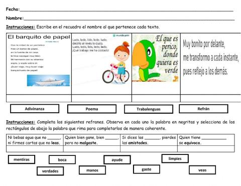 Repaso de cuarto grado